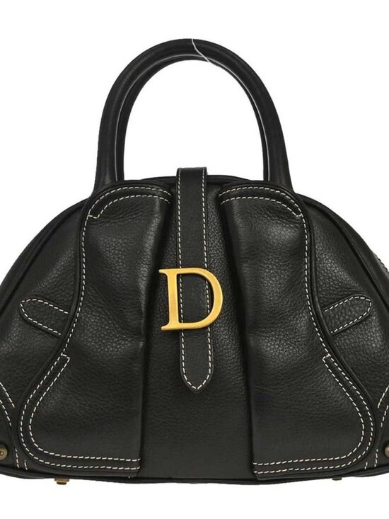 Dior Handbags - Christian Dior Black Leather Double Saddle Handbag MA-0064 197437